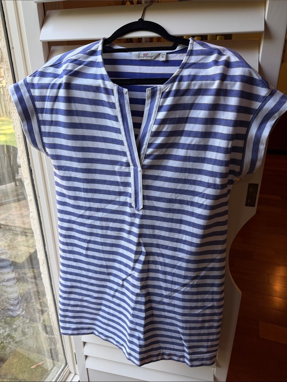 Vineyard Vines Blue and White Striped V-Neck dress